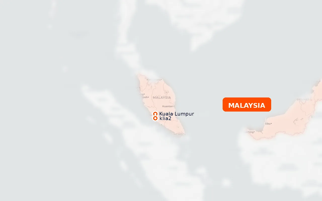 CASED locations map, Malaysia