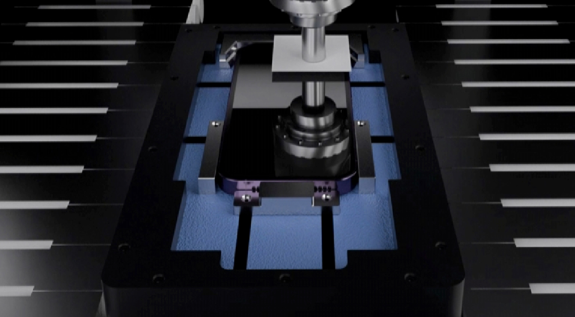 Built-in cleaning removing dust and particles