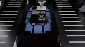 Built-in cleaning removing dust and particles