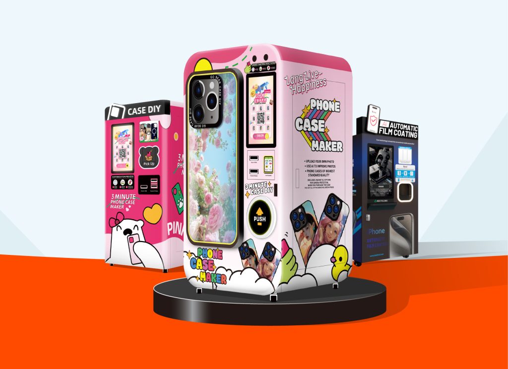 Özel telefon kılıfı baskısı için dokunmatik ekran arayüzüne sahip telefon kılıfı otomatı